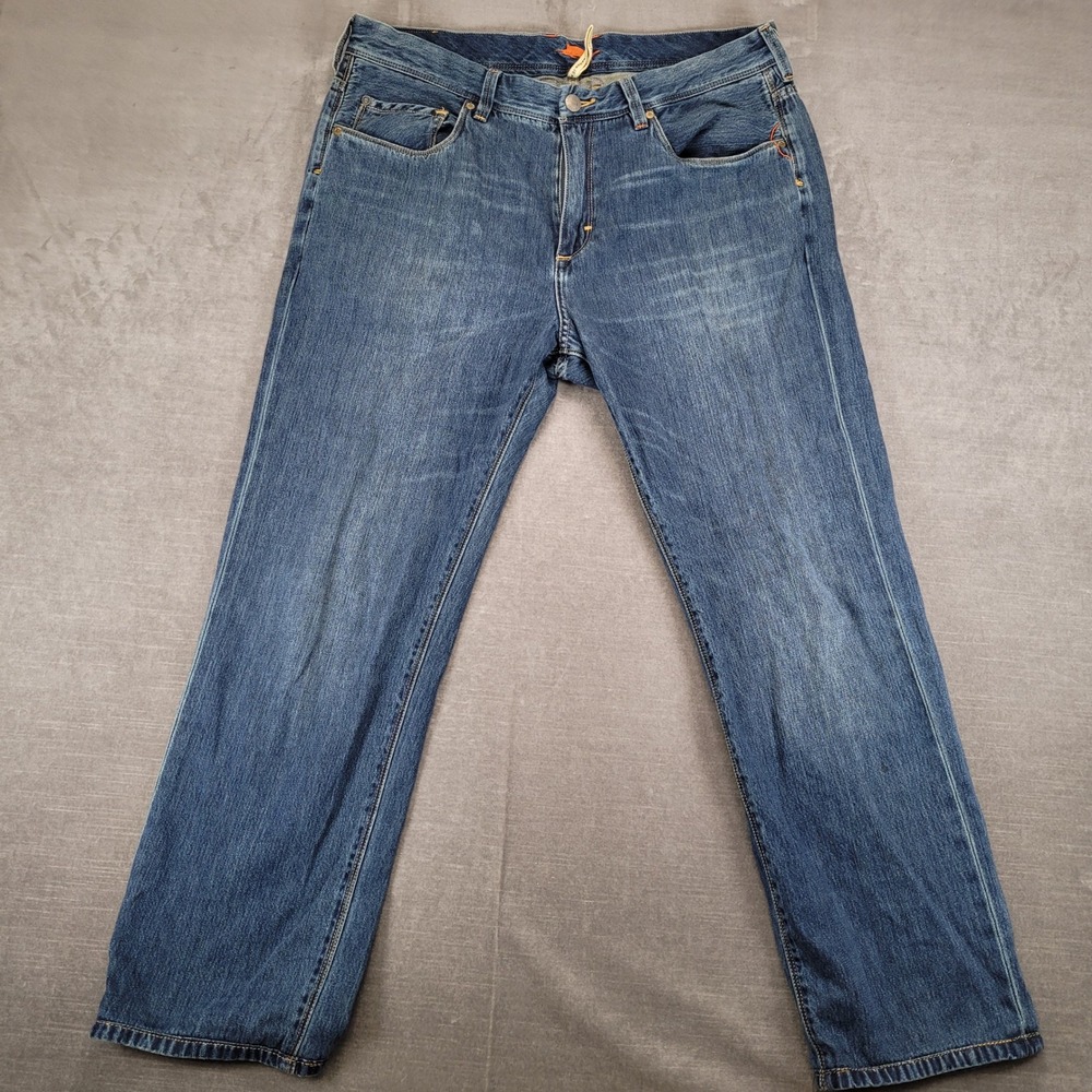 Tommy Bahama Jeans Mens Actual Size 36x29 Standard Fit‎ Blue Denim Lyocell Blend